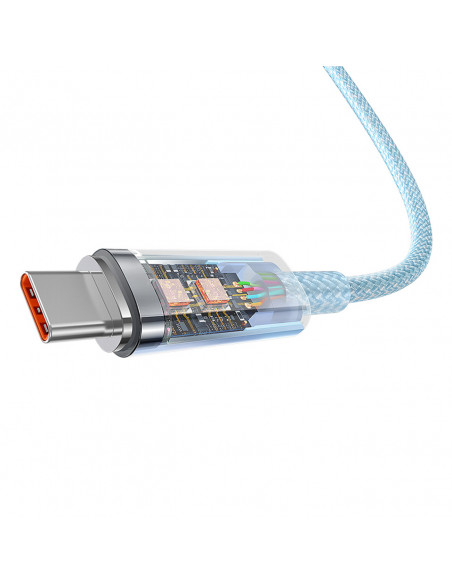 
„Explorer“ laidas su temperatūros jutikliu USB-C 100W 1m – mėlynas
