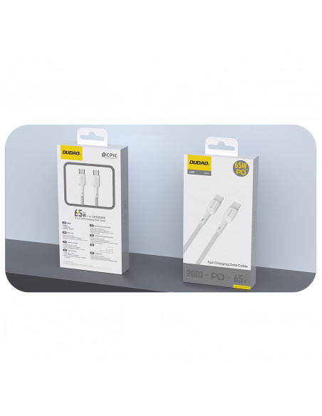 
USB-C 65W 2m kabelis – baltas
