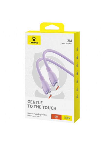 
Pudding USB-C 100W 2m laidas – violetinis
