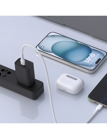
USB-C – iPhone Lightning 30W 2m laidas – baltas
