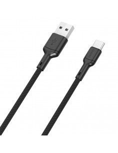 
USB-A - USB-C 5A 1 m kabelis - juodas
