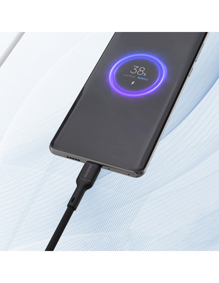 
USB-A - USB-C 5A 1 m kabelis - juodas
