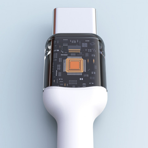 
USB-C PD 240W 2m laidas – baltas
