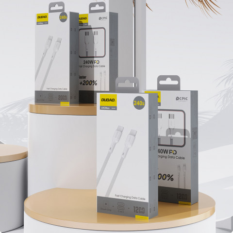 
USB-C PD 240W 2m laidas – baltas
