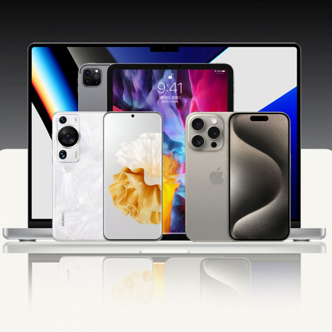 
4 viename spiralinis laidas USB-A / USB-C – „Lightning“ / USB-C – juodas
