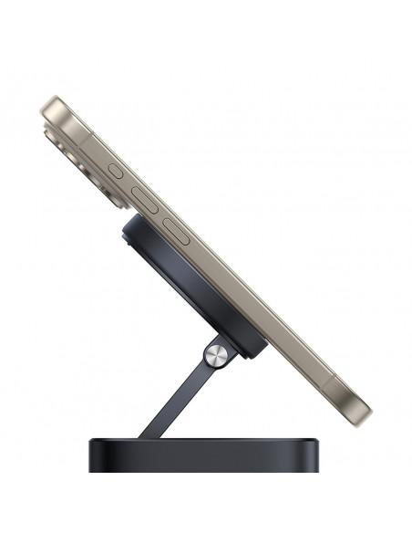 
7in1 šakotuvas su belaidžiu įkrovikliu HDMI USB-A USB-C SD TF MagSafe 15W - juodas
