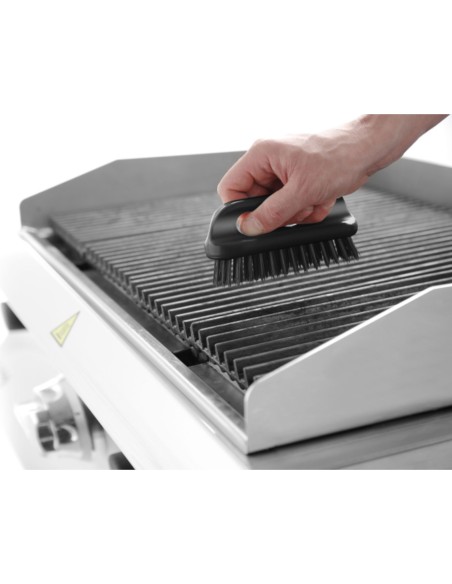 Šepetys grilio griliui BBQ trumpas su plieniniais šereliais 150x55 mm - Hendi 525562 Šepetys grilio griliui BBQ trumpas su plieniniais šereliais 150x55 mm - Hendi 525562