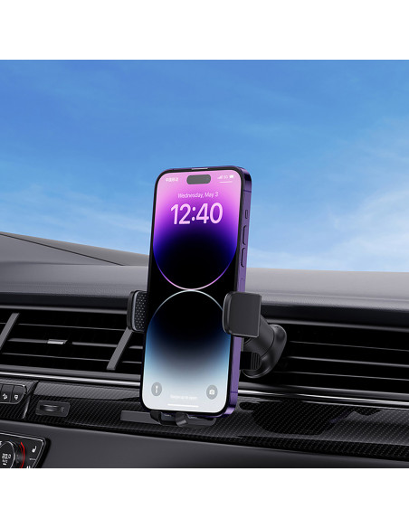 
Automobilinis laikiklis su siurbtuku ir grotelių kabliuku 5,4–7,2 colio telefonams
