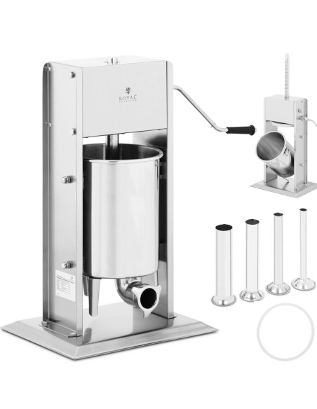 Stuffer filler vertikalus rankinis dešrų purkštuvas 10 l + 4 piltuvėliai