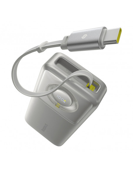 
20000mAh 65W nešiojama baterija su ištraukiamu USB-C laidu – pilka
