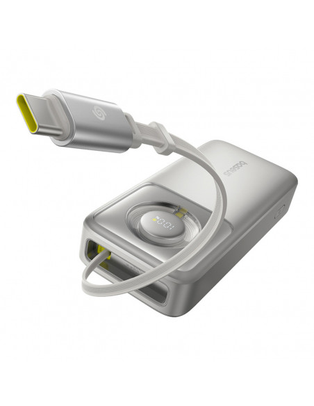 
20000mAh 65W nešiojama baterija su ištraukiamu USB-C laidu – pilka
