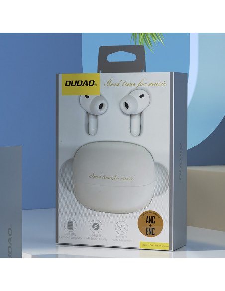 
U21 TWS ANC ENC belaidės „Bluetooth“ ausinės – baltos
