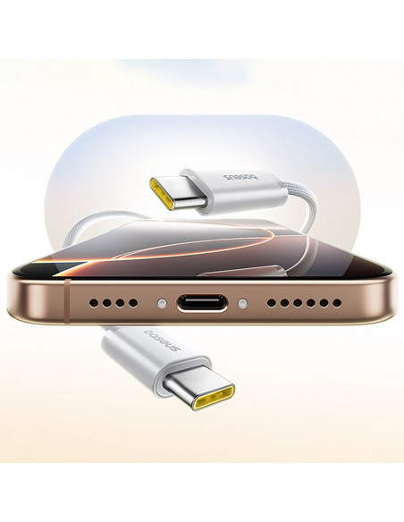 
USB-C 100W 1m pintas magnetinis kabelis – baltas
