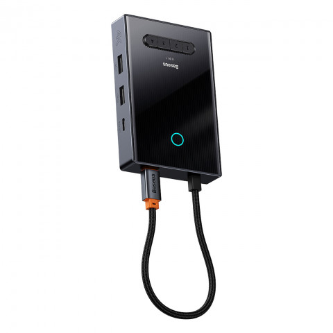 
8in1 šakotuvo adapteris HDMI DisplayPort VGA USB-A USB-C - pilkas
