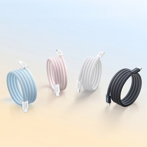 
USB-C 100W 1m pintas magnetinis kabelis – baltas
