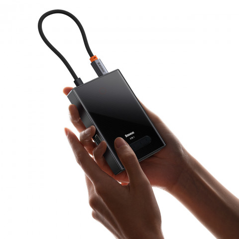 
8in1 šakotuvo adapteris HDMI DisplayPort VGA USB-A USB-C - pilkas
