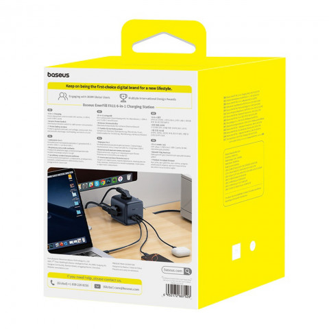 
Maitinimo blokas, kubinis, USB-A, USB-C, lizdas EU, 67W, 1,5 m
