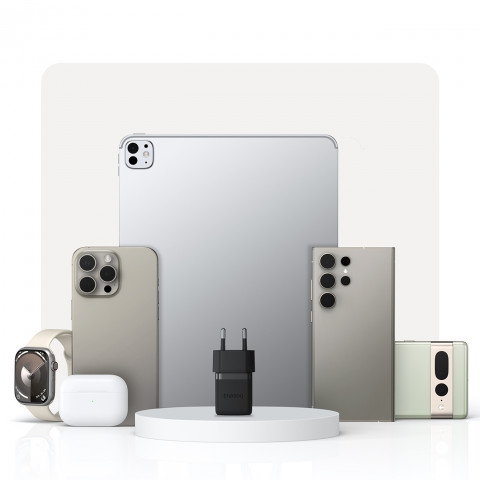 
„Palm“ 20 W USB-C sieninis įkroviklis – juodas
