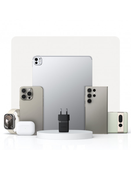 
„Palm“ 20 W USB-C sieninis įkroviklis – juodas
