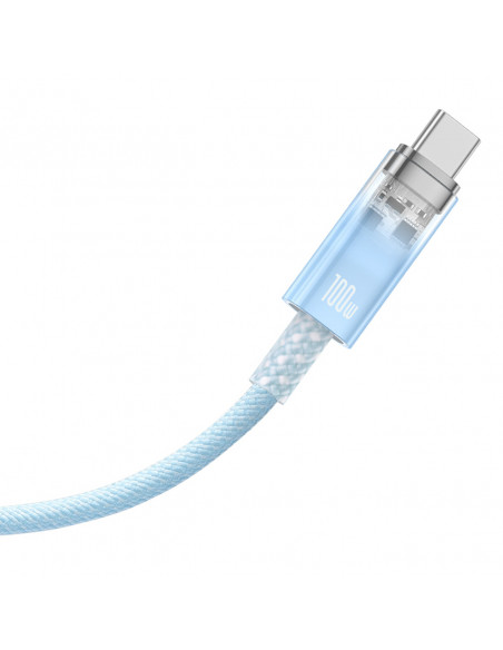 
„Explorer“ laidas su temperatūros jutikliu USB-C 100W 1m – mėlynas
