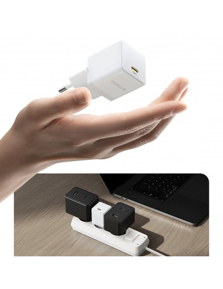 
„Palm“ 20 W USB-C sieninis įkroviklis – baltas
