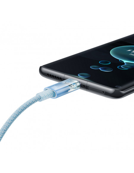 
„Explorer“ laidas su temperatūros jutikliu USB-C 100W 1m – mėlynas
