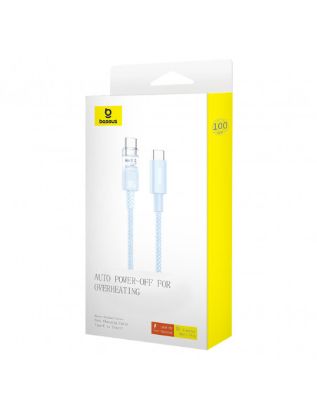 
„Explorer“ laidas su temperatūros jutikliu USB-C 100W 1m – mėlynas
