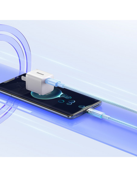 
„Explorer“ laidas su temperatūros jutikliu USB-C 100W 1m – mėlynas
