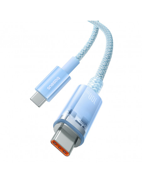 
„Explorer“ laidas su temperatūros jutikliu USB-C 100W 2m – mėlynas
