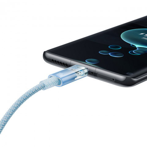 
„Explorer“ laidas su temperatūros jutikliu USB-C 100W 2m – mėlynas
