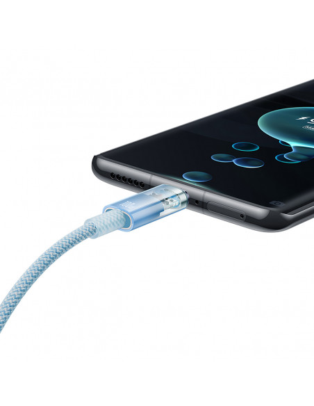 
„Explorer“ laidas su temperatūros jutikliu USB-C 100W 2m – mėlynas
