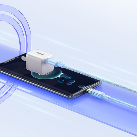 
„Explorer“ laidas su temperatūros jutikliu USB-C 100W 2m – mėlynas
