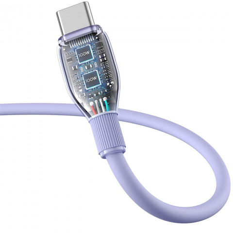 
Pudding USB-C 100W 2m laidas – violetinis
