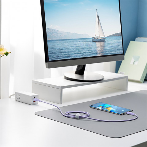 
Pudding USB-C 100W 2m laidas – violetinis
