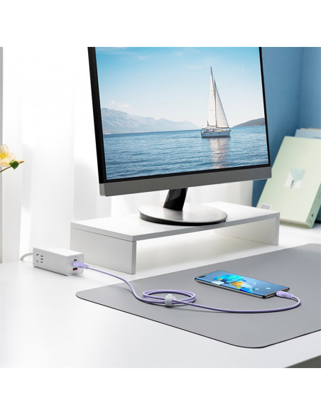 
Pudding USB-C 100W 2m laidas – violetinis
