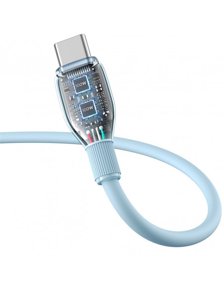 
Pudding USB-A USB-C 100W 2m kabelis – mėlynas
