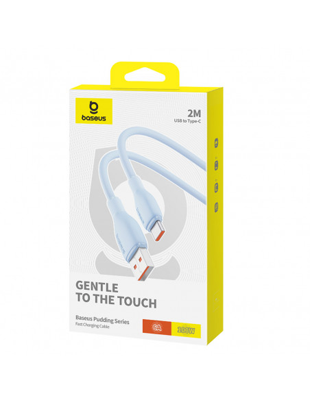 
Pudding USB-A USB-C 100W 2m kabelis – mėlynas
