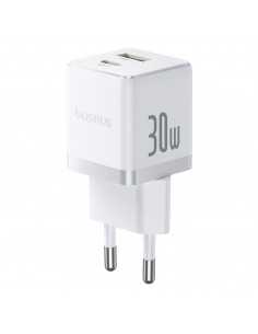 
„Palm“ 30 W USB-C USB-A sieninis įkroviklis – baltas
