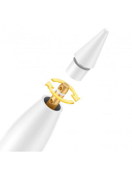 
„Smooth Writing 3“ aktyvus rašiklis su rašymo kampo aptikimu, USB-C – baltas
