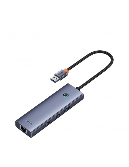 
4in1 šakotuvas USB-A RJ45 adapteris - pilkas
