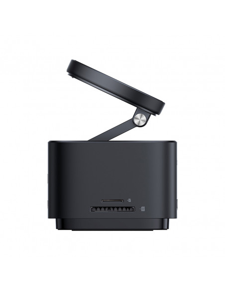 
7in1 šakotuvas su belaidžiu įkrovikliu HDMI USB-A USB-C SD TF MagSafe 15W - juodas
