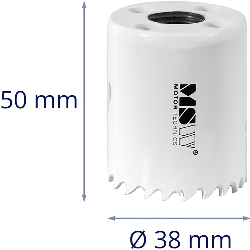 Dviejų metalų skylių pjūklo grąžtas metaliniam medienos plastikui sk. 38 mm