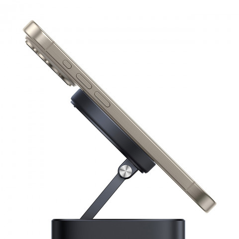 
7in1 šakotuvas su belaidžiu įkrovikliu HDMI USB-A USB-C SD TF MagSafe 15W - juodas
