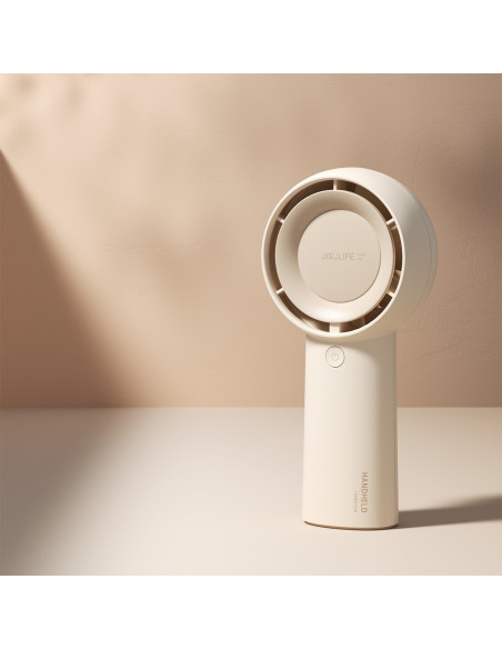 
Nešiojamas mini ventiliatorius su USB-C 4000mAh ventiliatoriumi – smėlio spalvos
