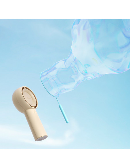 
Nešiojamas mini ventiliatorius su USB-C 4000mAh ventiliatoriumi – smėlio spalvos
