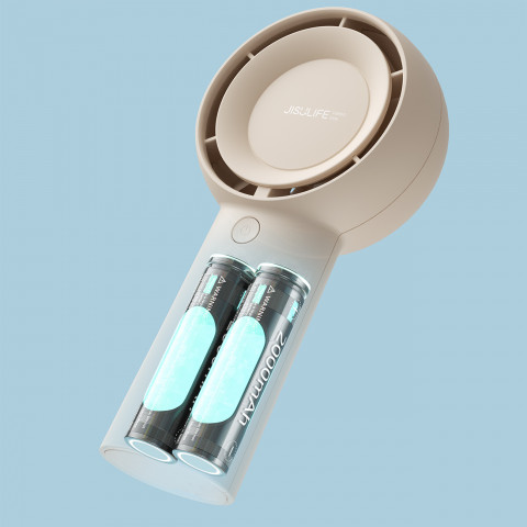 
Nešiojamas mini ventiliatorius su USB-C 4000mAh ventiliatoriumi – smėlio spalvos
