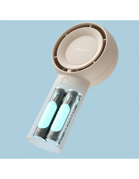 
Nešiojamas mini ventiliatorius su USB-C 4000mAh ventiliatoriumi – smėlio spalvos
