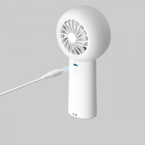 
Mini nešiojamas USB-C 4000mAh ventiliatorius – baltas
