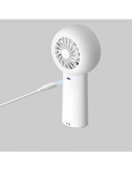 
Mini nešiojamas USB-C 4000mAh ventiliatorius – baltas
