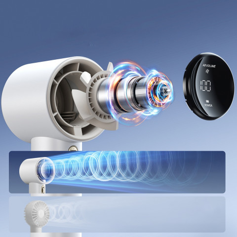 
Mini nešiojamas ventiliatorius - 3600mAh - baltas
